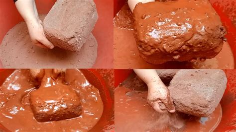 Asmr Chunky Red Dirt Crumbling Water Dry Paste Play Red Dirt Asmr