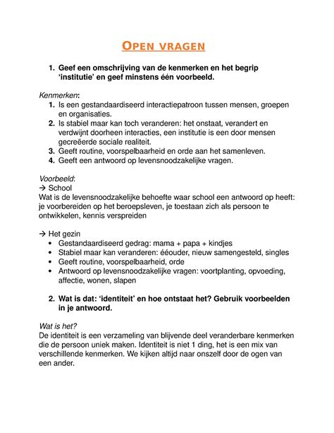 Open Vragen Pwp Samenvatting Observeren En Rapporteren In De Zorg O