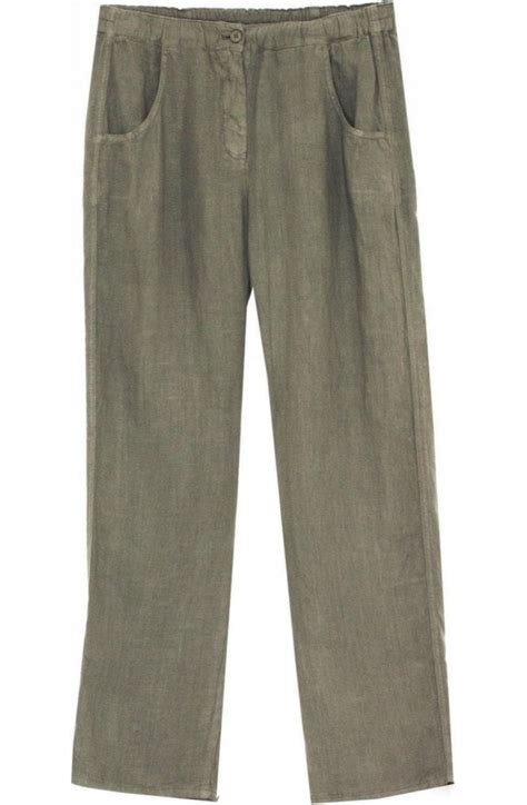 Backstage Khaki Linen Trousers Trousers From Shirt Sleeves Uk