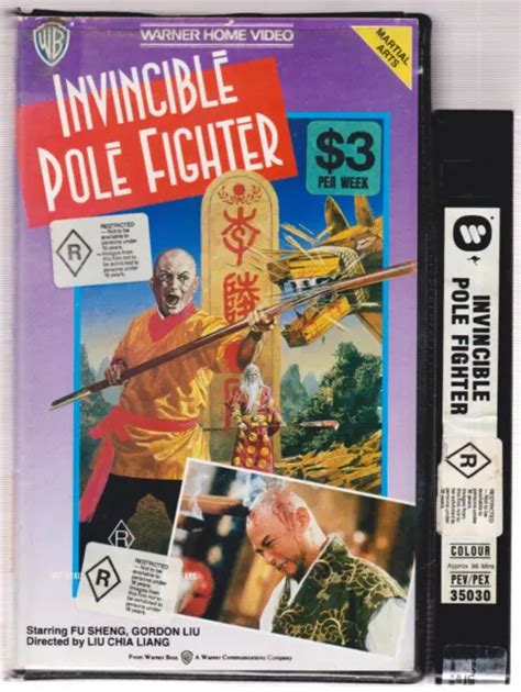 RARE VHS VIDEO Tape Clamshell INVINCIBLE POLE FIGHTER Big Box Ex Rental