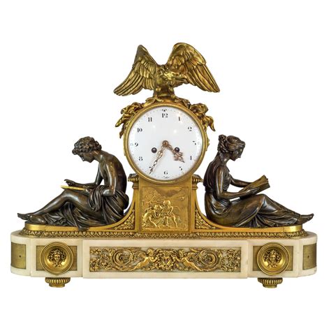 Very Fine Quality Th Century Gilt Bronze And Bronze Mantel Clock At