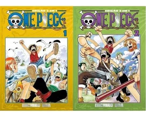 Livro Kit One Piece 3 Em 1 Vols 1 E 2 Desconto no Preço