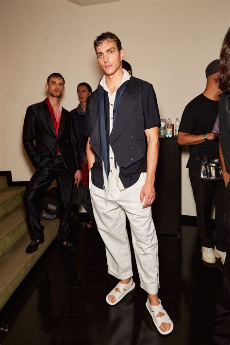 Giorgio Armani Spring Mens Fashion Show Backstage The Impression