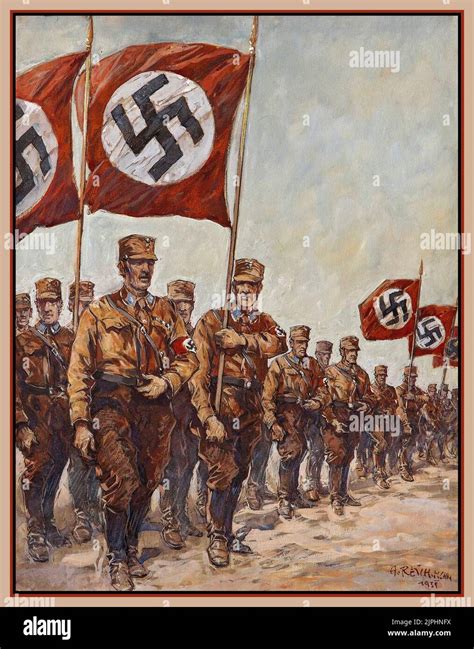 Vintage Ww Nazi Pintura De La Sturmabteilung Sa Fotograf As E