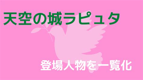 天空の城ラピュタ登場人物一覧声優キャラクター設定を紹介