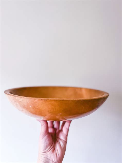 Munising Hand Turned Wooden Dough Bowl Wooden Bread Bowl Rustic