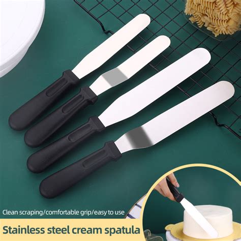 Stainless Steel Cake Spatula Durable Plastic Handle Cream Spatula