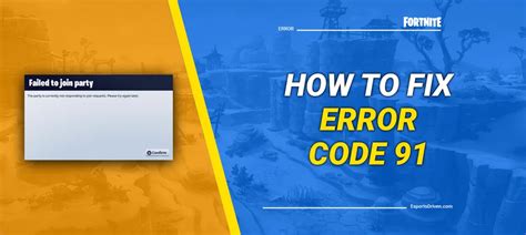 How to Fix Fortnite Error Code 91