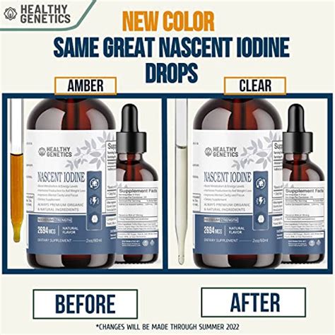 Organic Nascent Iodine Drops 2694mcg Liquid Iodine Supplement Potent