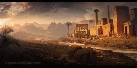 ArtStation Ruins Of An Ancient Desert Palace Manoj Atkare Necro