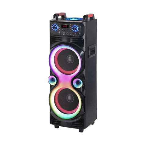 Ndr Double Inch W Led Lights Party Speaker Bluetooth