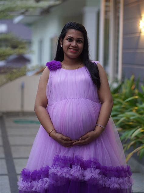 Baby Shower Dress Double color Lavender