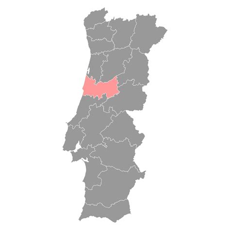 Coimbra Map, District of Portugal. Vector Illustration. 22447102 Vector ...