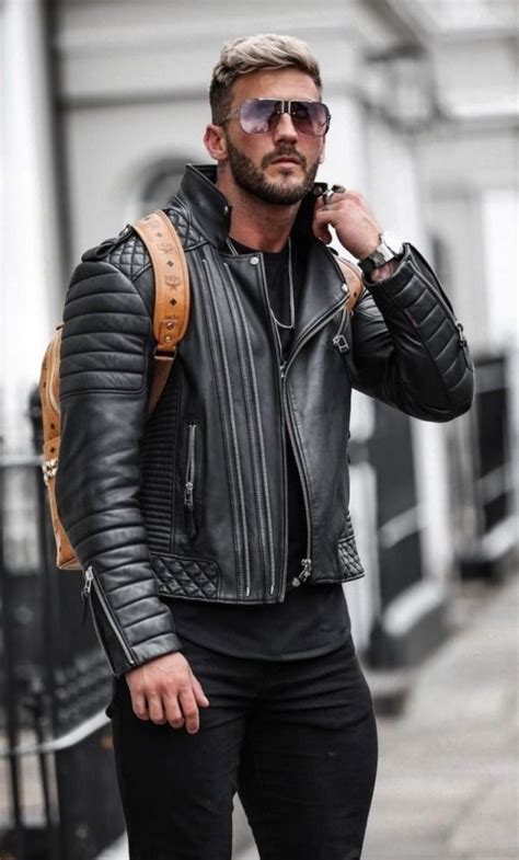 Shinyhide Leather Jacket Men Style Leather Jeans Men Mens Leather Pants