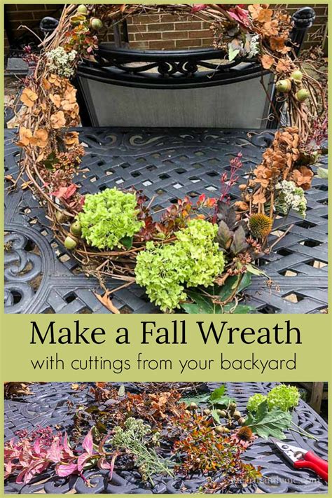 How To Make A Natural Fall Wreath With Cuttings From Your Yard Hearth And Vine