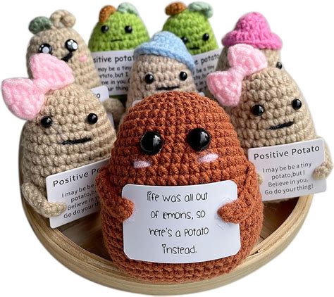 Amazon Cibbaliy Knitted Positive Potato Doll Funny Crochet