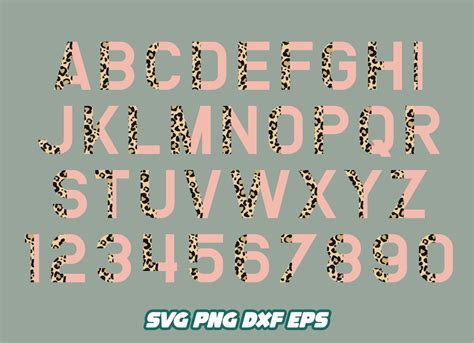 Half Leopard Font Svg Leopard Alphabet Leopard Svg Cheetah Etsy