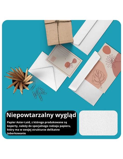 Koperta ozdobna fakturowana B6 HK Aster Laid Żeberkowana Ivory ecru 120g