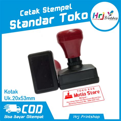 Cetak Stempel Otomatis Flash 1 Warna Ukuran Standar Stempel Toko