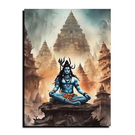 Chalk My Theme Shiv Ji Mahadev In Kedarnath Wood Print Wall Art