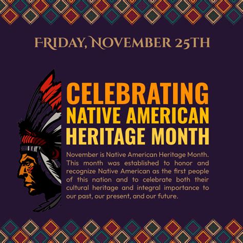 Native American Heritage Month Template Postermywall