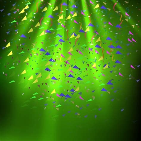 Green Shiny Confetti Background Vector Free Download