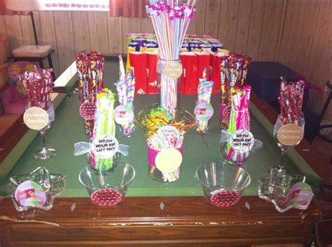 Labeled her candy bar... Jars from the dollar tree & candy from SAMs ...