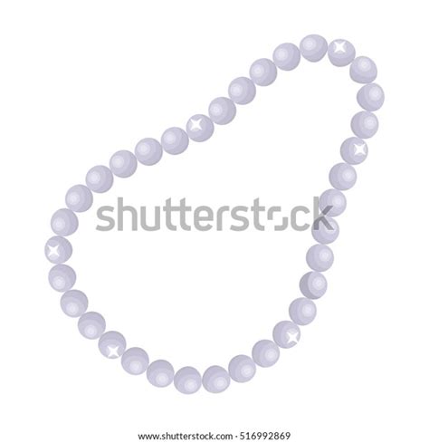 Pearl Necklace Icon Cartoon Style Isolated Stock Vector Royalty Free