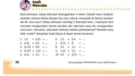 Kunci Jawaban Matematika Kelas Halaman Cara Hitung Perkalian