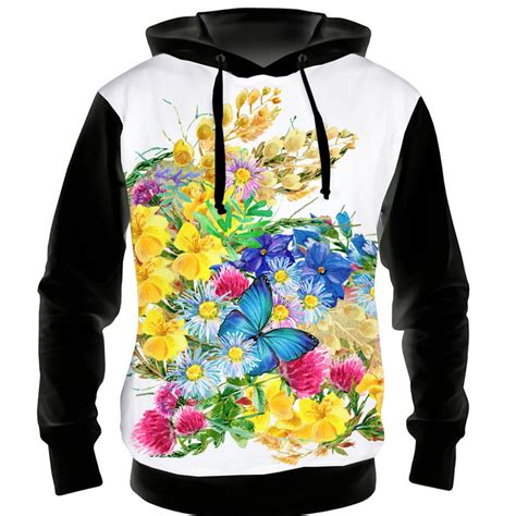 Blusa Moletom Borboletas Floral Casaco De Frio Elo