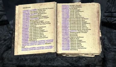 Cheat codes books at Skyrim Nexus - Mods and Community