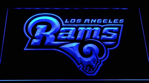 Download Los Angeles Rams Neon Blue Wallpaper