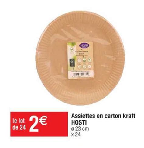 Promo Assiettes En Carton Kraft Hosti Chez Cora