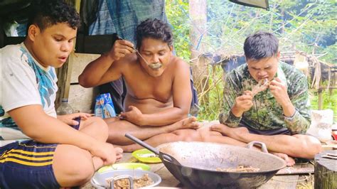 MASAK DAN MUKBANG DUA EKOR BINATANG HASIL BURUAN MUKBANG DAGING MUSANG