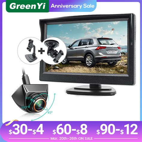 Greenyi Best Quality 5 Inch Ahd Ips Monitor With Ahd 1080p 170 Fisheye