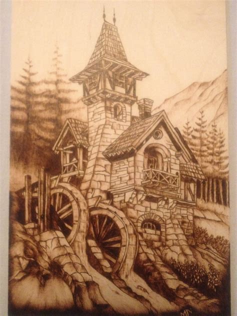 Very Nice Piece Of Pyrograghy Wood Burning Art