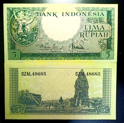 Jual UANG KUNO 5 RUPIAH KERA 1957 VARIASI 3 HURUF UNC Di Lapak Gulden