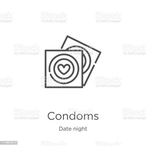 Condoms Icon Vector From Date Night Collection Thin Line Condoms