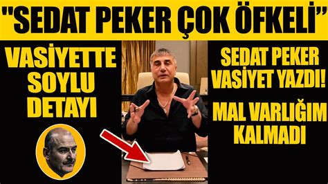 Sedat Peker in Vasiyeti Ortaya Çıktı Vasiyette Süleyman Soylu Detayı