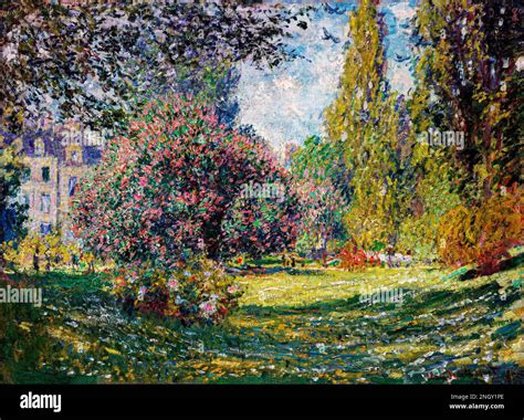 Paisaje El Parc Monceau De Claude Monet Pintura Famosa En Alta