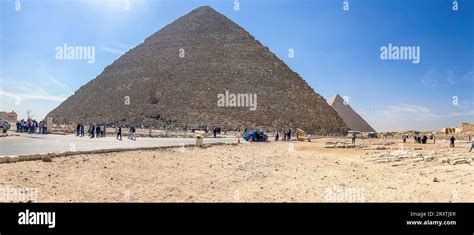 Panoramic View Of The Great Pyramid Of Giza The Oldest Of The Seven Wonders Of The World