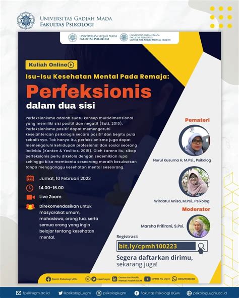 KULON CPMH UGM Perfekionis Dalam Dua Sisi Fakultas Psikologi