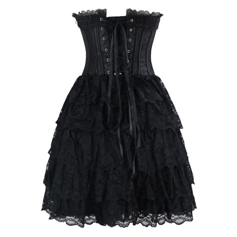 Victorian Elegant Sweetheart Neck Strapless Lace Overlay A Line Corset