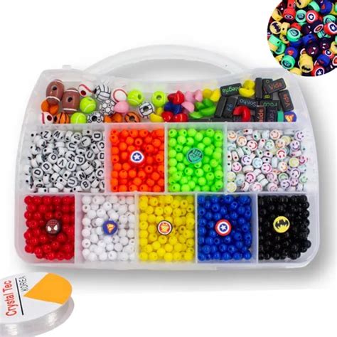Pulseira De Miçangas Para Menino - Kit Miçangas Infantil Menino Para Montar Pulseiras 1500 Pç | MercadoLivre