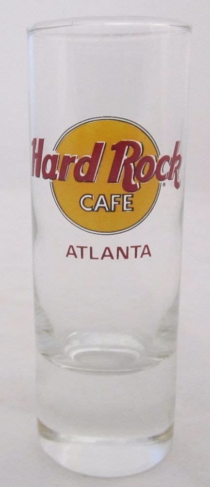 Original Atlanta Hard Rock Cafe 2 Oz Collectors Shot Glass Shot Glass Hard Rock Cafe Glass