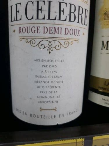 Le Célèbre Rouge Demi Doux Vivino US