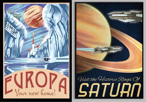 These travel posters will make you dream of an interplanetary vacation ...