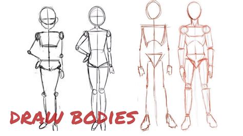 How To Draw Body With Simple Anatomy Drawing Tutorialpart1 Youtube