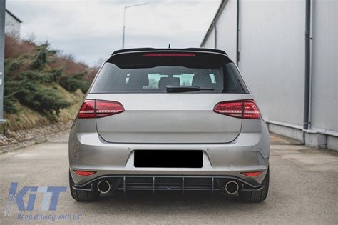 Rear Bumper Extension For Diffuser Suitable For VW Golf 7 VII GTI 2013