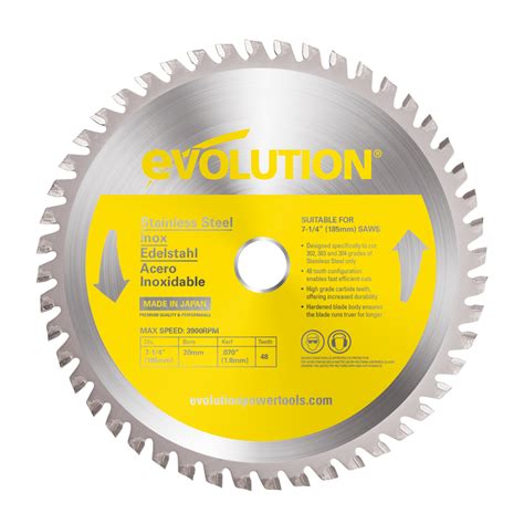 Evolution Tct Stainless Steel Cutting Blades Evolution Tct Stainless